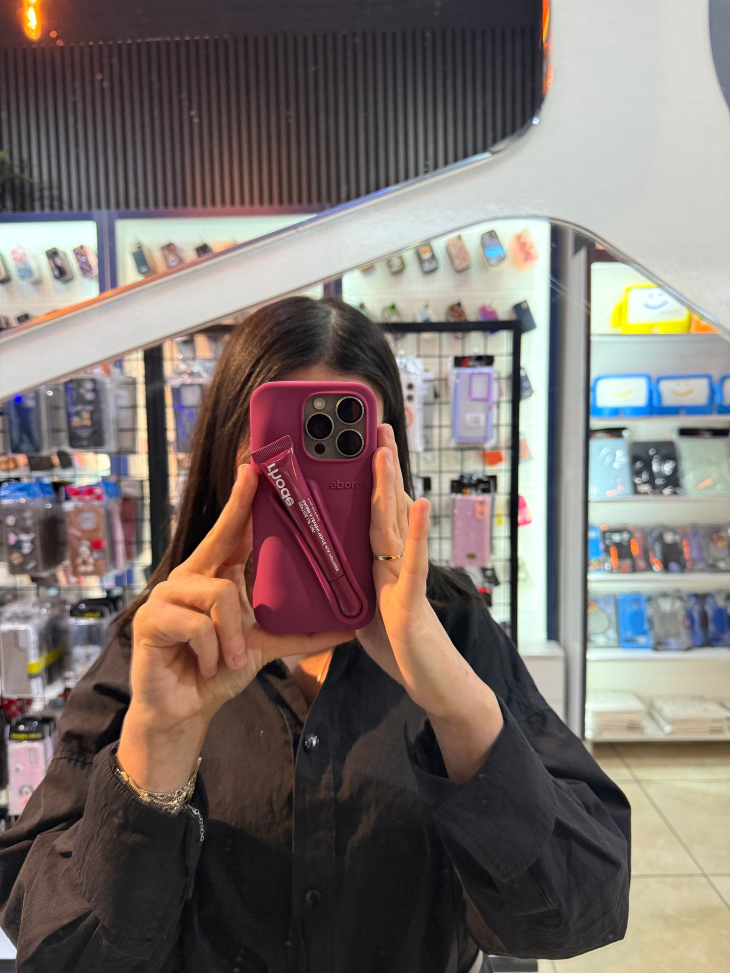 iPhone Uyumlu Rhode Gloss Kılıf Seti (Raspberry Jelly)