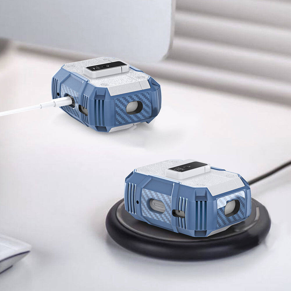 Apple Airpods 3. Nesil Zore Airbag 35 Darbelere Karşı Dayanıklı Düğmeli Kılıf Siyah