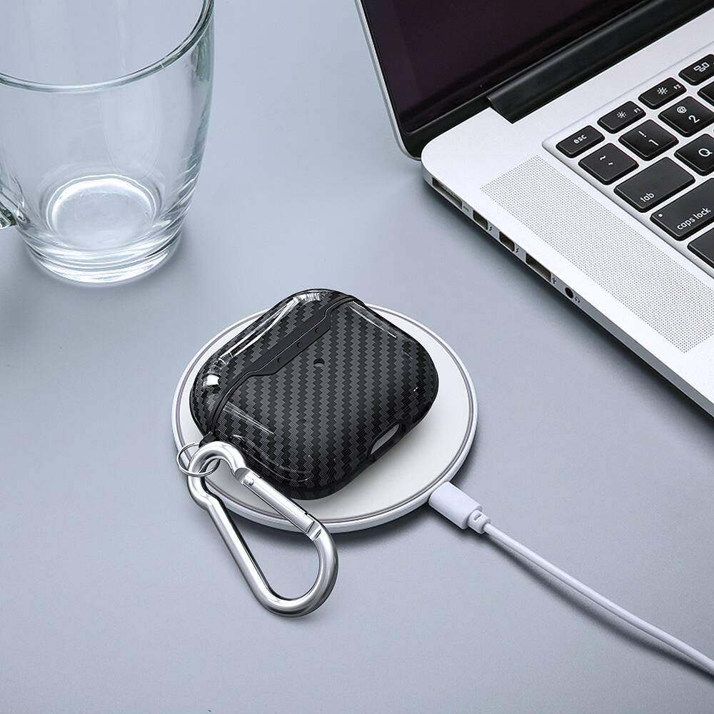 Apple Airpods 4 Kılıf Zore Airbag 05 Silikon Siyah
