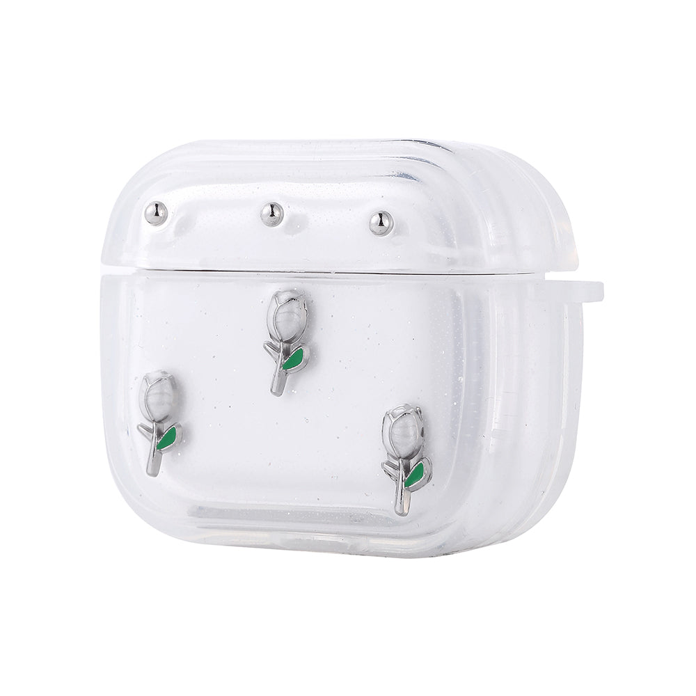 Apple Airpods 4 Zore Airbag 44 Airbag Tasarımlı Simli Şeffaf Kutup Kılıf Yıldız