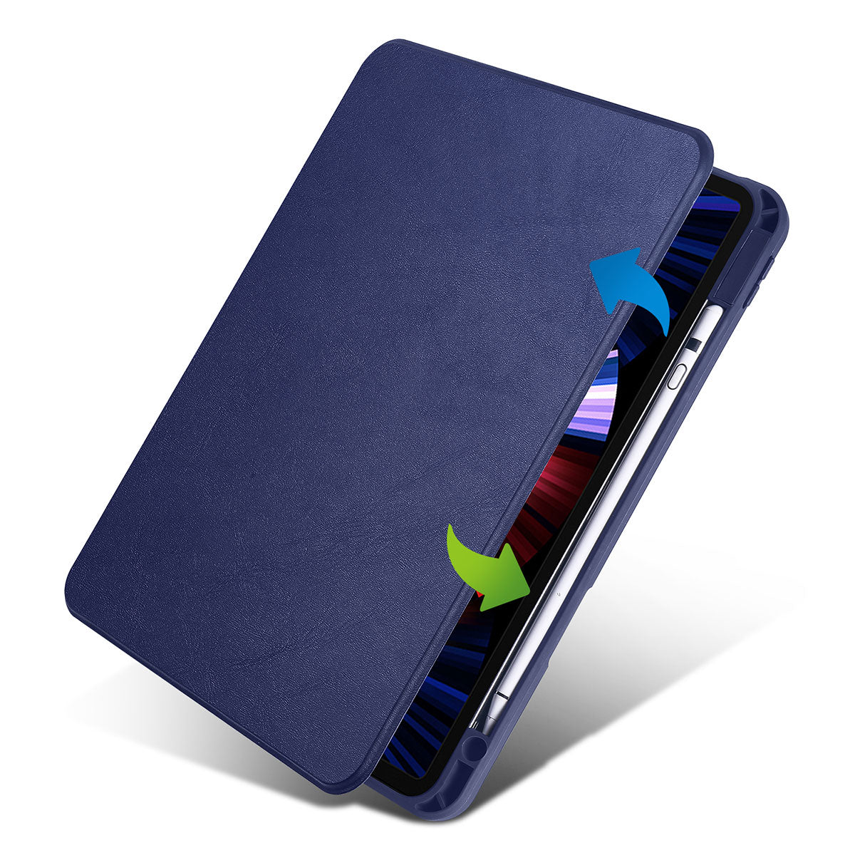 Apple iPad 10.2 (8.Nesil) Kılıf Zore Termik Kalem Bölmeli Dönebilen Standlı Kılıf Pembe