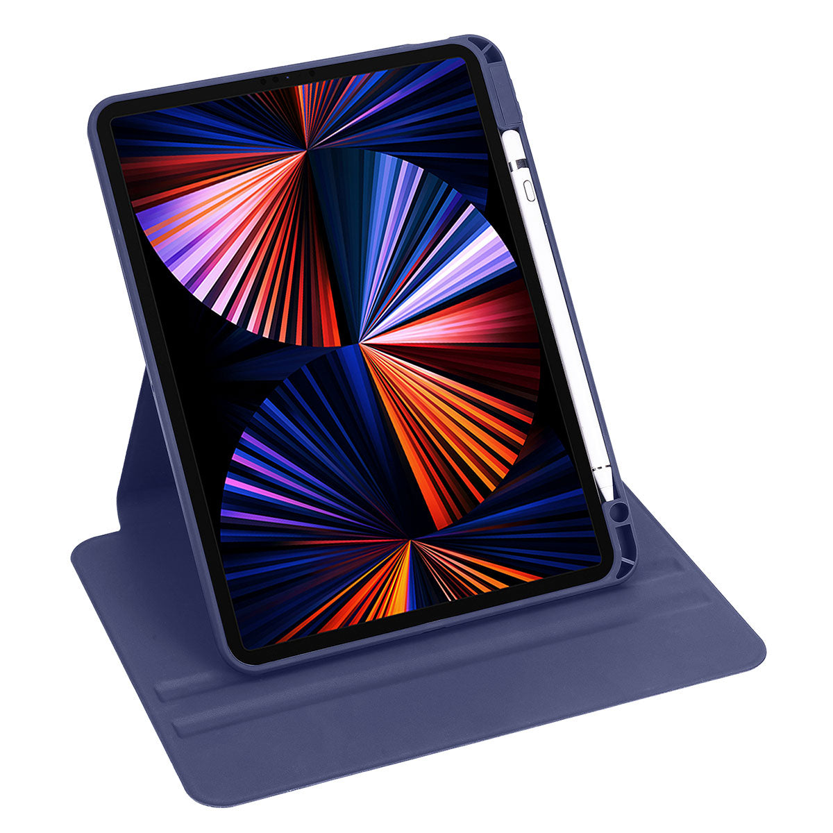 Apple iPad 10.2 (8.Nesil) Kılıf Zore Termik Kalem Bölmeli Dönebilen Standlı Kılıf Pembe