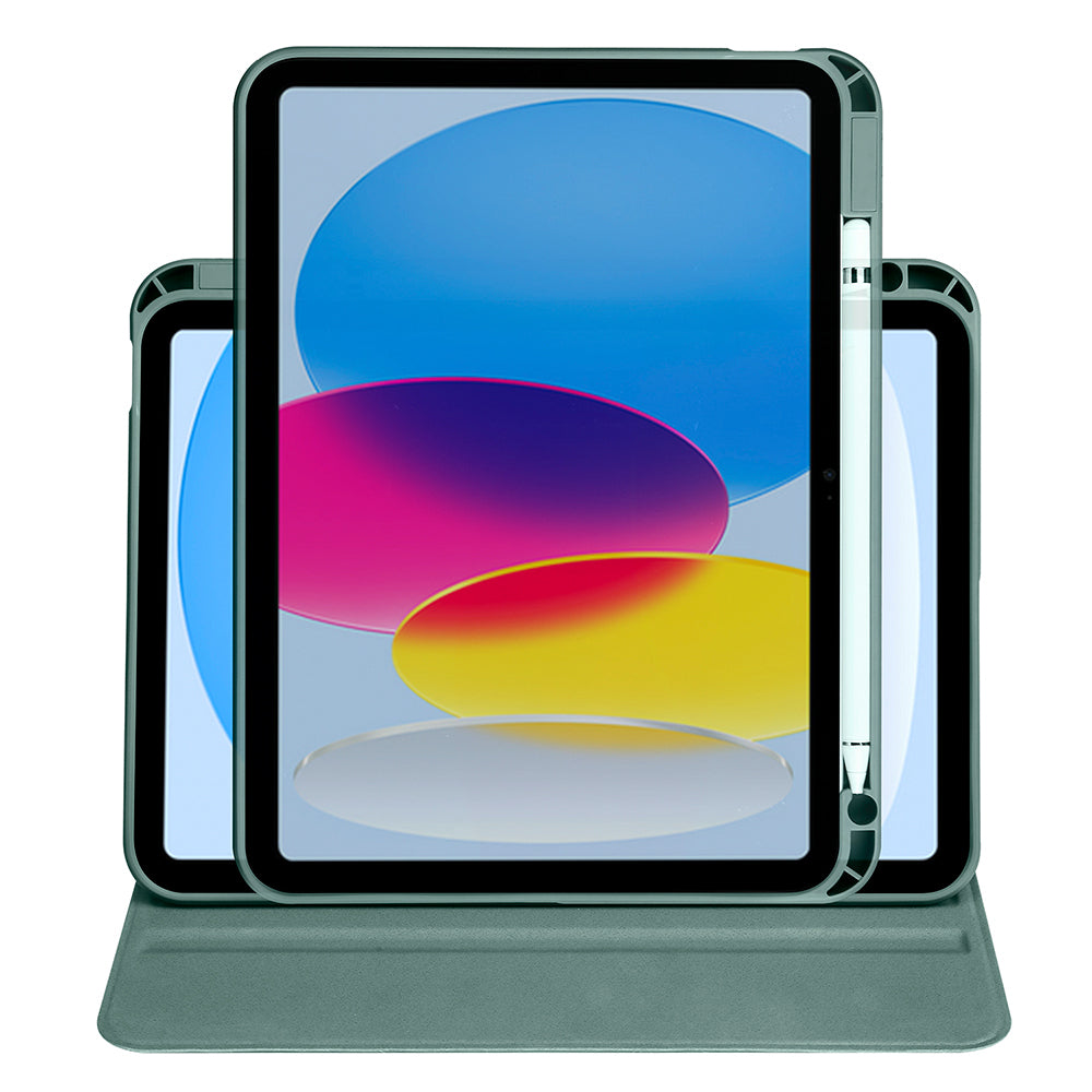 Apple iPad 10.9 2022 (10.Nesil) Kılıf Zore Termik Kalem Bölmeli Dönebilen Standlı Kılıf Lila