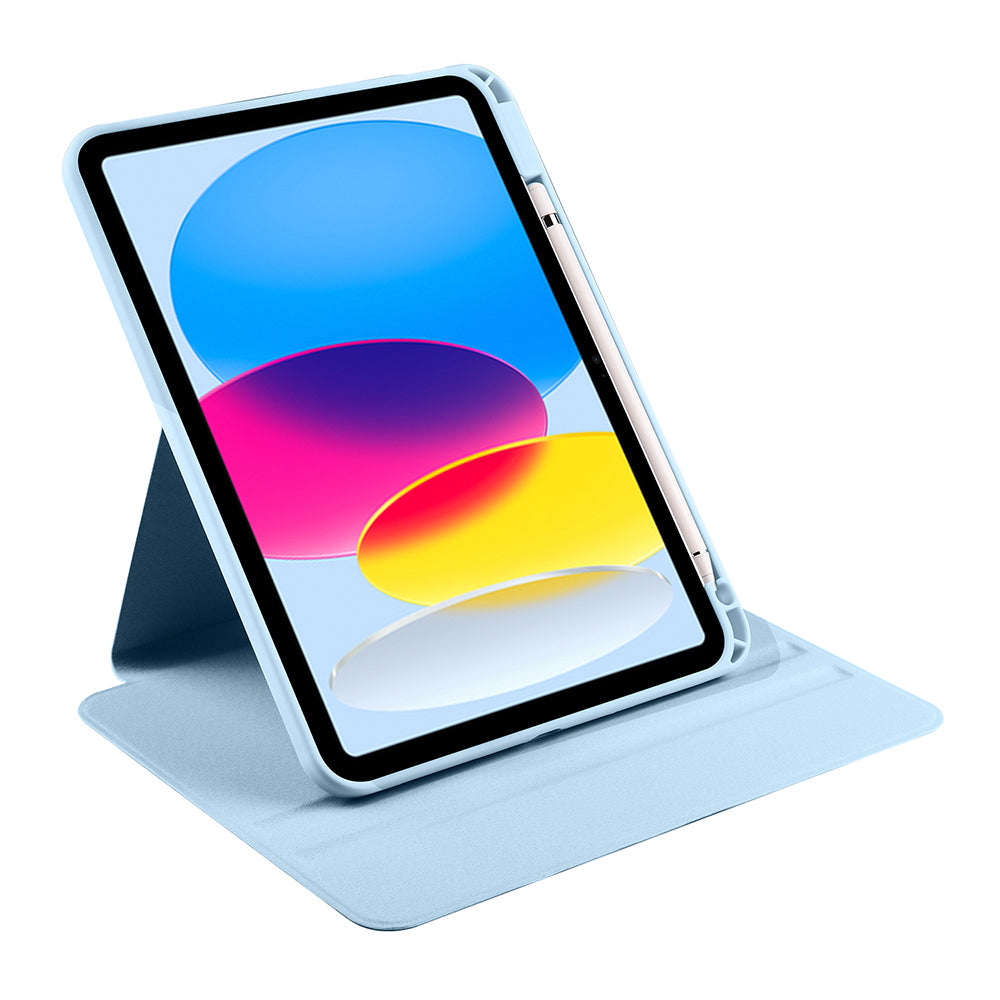 Apple iPad 10.9 2022 (10.Nesil) Kılıf Zore Termik Kalem Bölmeli Dönebilen Standlı Kılıf Lila