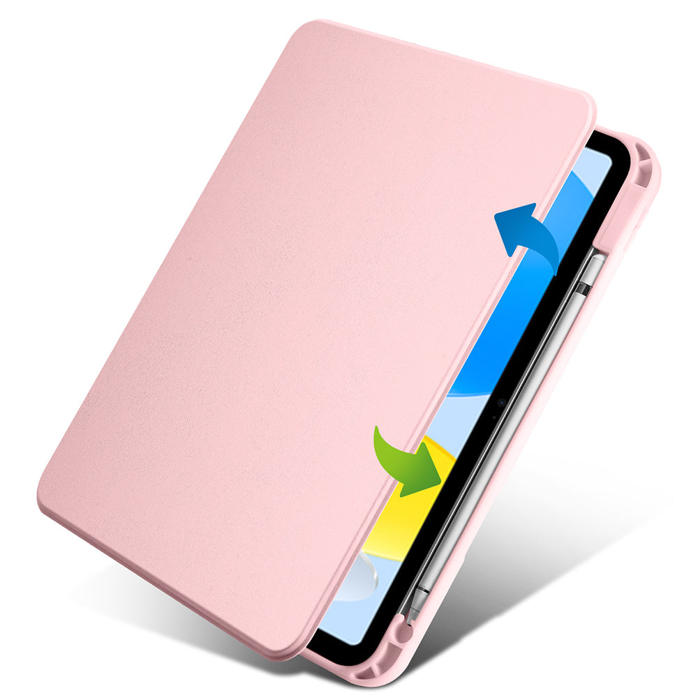 Apple iPad 10.9 2022 (10.Nesil) Kılıf Zore Termik Kalem Bölmeli Dönebilen Standlı Kılıf Mavi