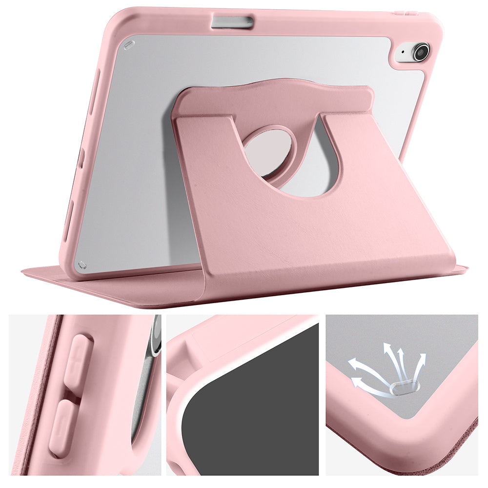Apple iPad 10.9 2022 (10.Nesil) Kılıf Zore Termik Kalem Bölmeli Dönebilen Standlı Kılıf Lacivert