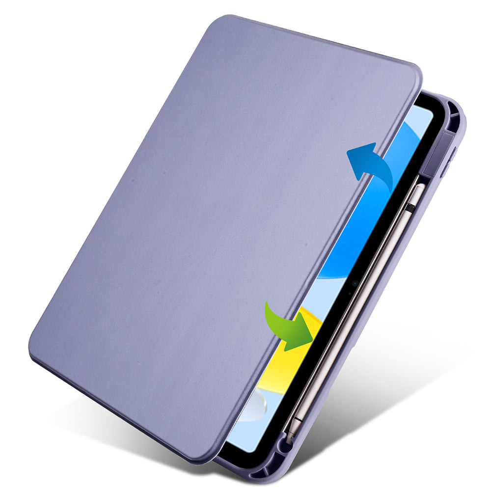 Apple iPad 10.9 2022 (10.Nesil) Kılıf Zore Termik Kalem Bölmeli Dönebilen Standlı Kılıf Mavi