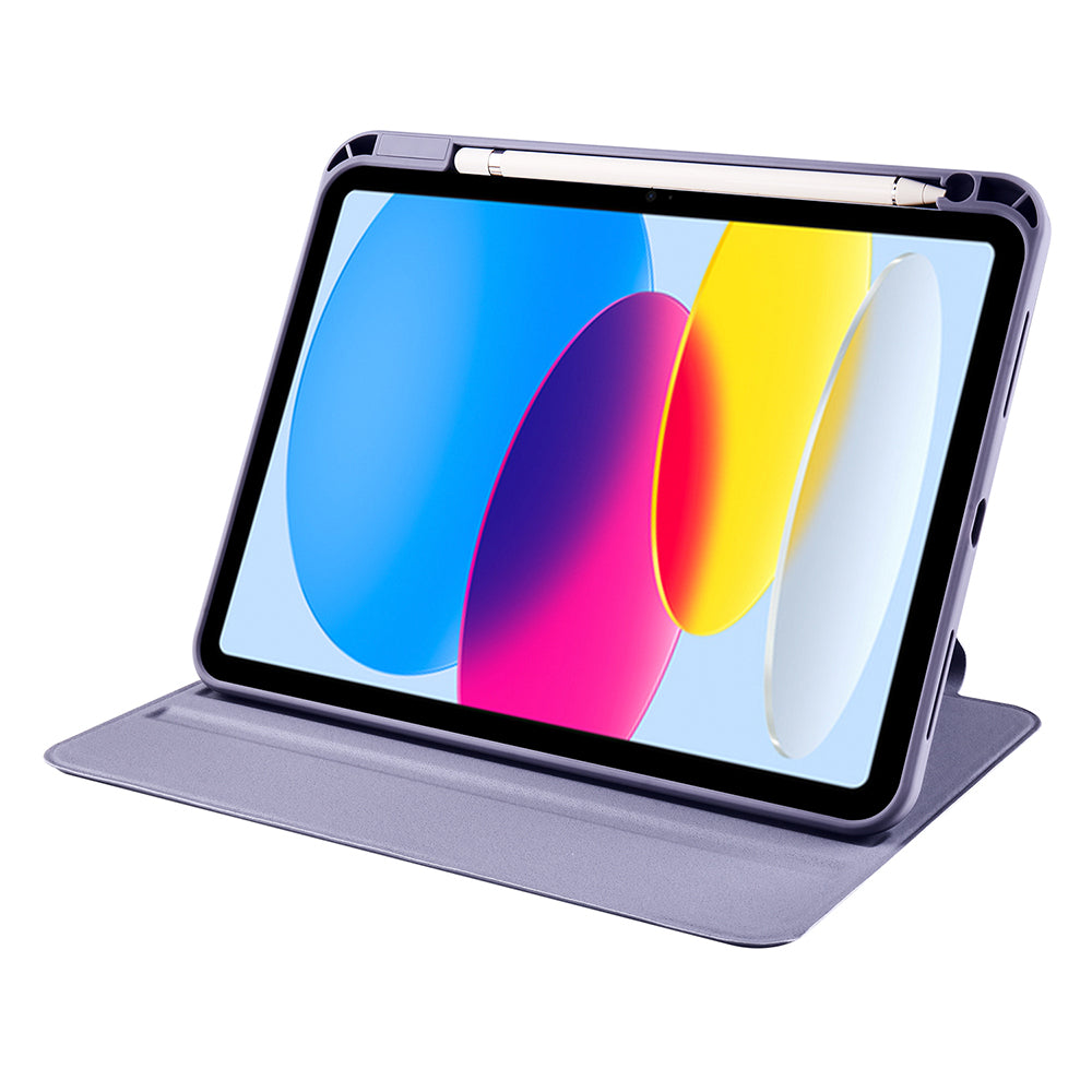 Apple iPad 10.9 2022 (10.Nesil) Kılıf Zore Termik Kalem Bölmeli Dönebilen Standlı Kılıf Mavi