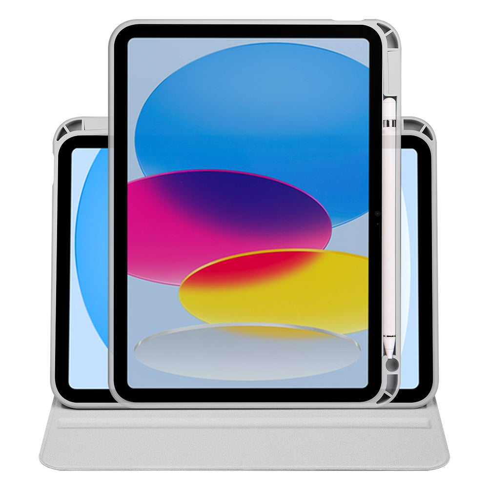 Apple iPad 10.9 2022 (10.Nesil) Kılıf Zore Termik Kalem Bölmeli Dönebilen Standlı Kılıf Lila