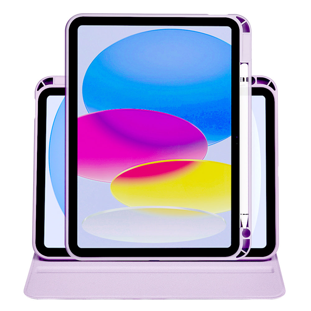 Apple iPad 10.9 2022 (10.Nesil) Kılıf Zore Termik Kalem Bölmeli Dönebilen Standlı Kılıf Mavi