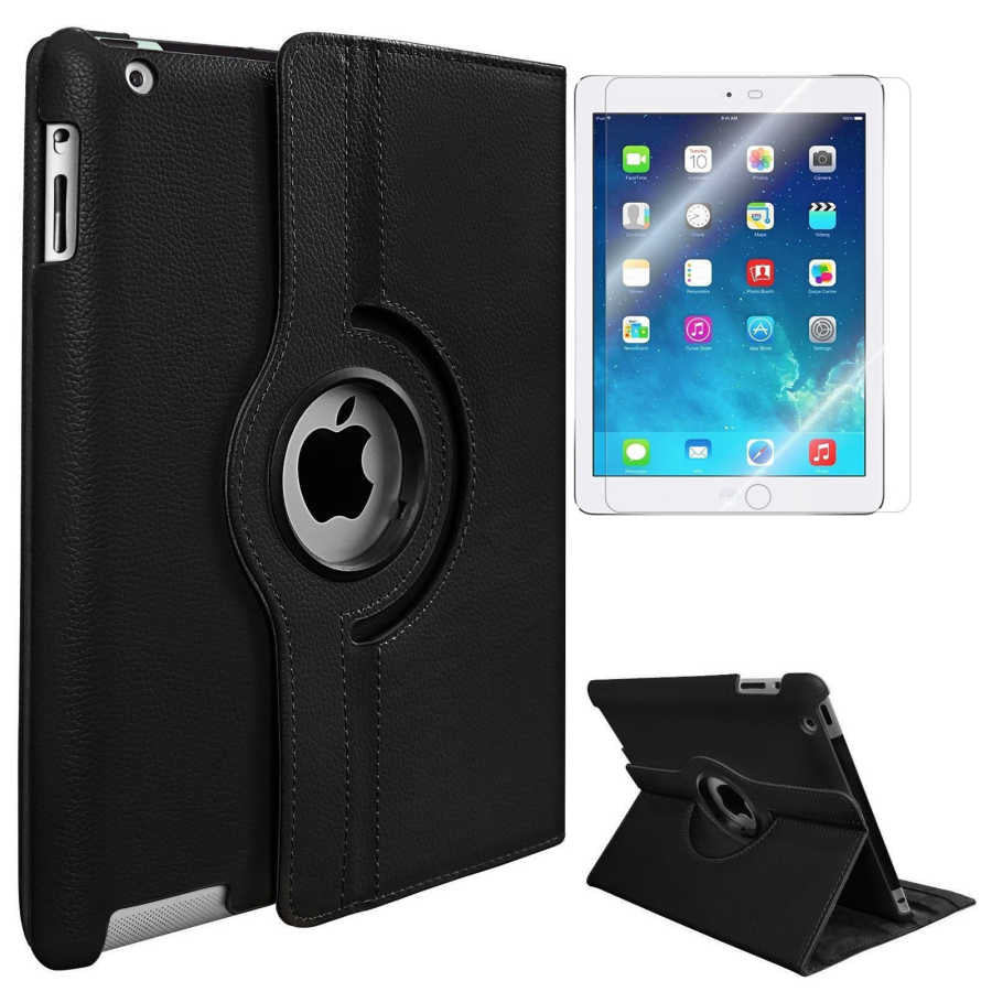 Apple iPad 2 3 4 Zore Dönebilen Standlı Kılıf Mavi