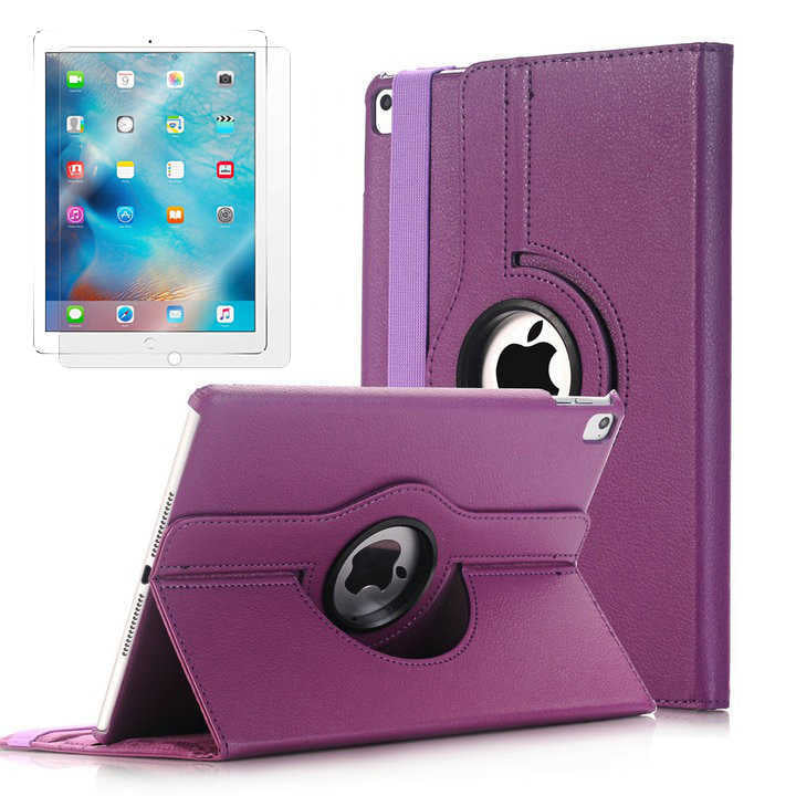 Apple iPad 9.7 2017 (5.Nesil) Zore Dönebilen Standlı Kılıf Mor