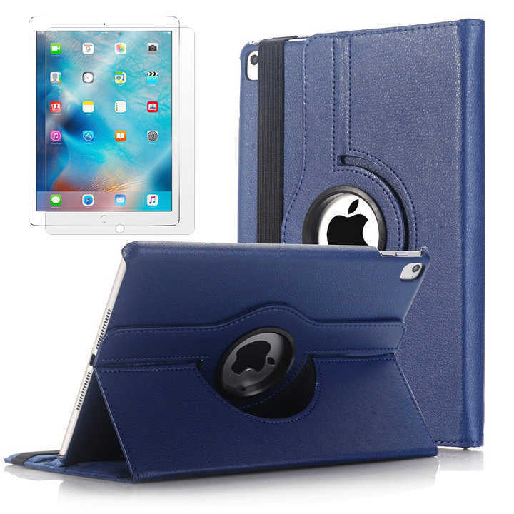Apple iPad 9.7 2017 (5.Nesil) Zore Dönebilen Standlı Kılıf Lacivert