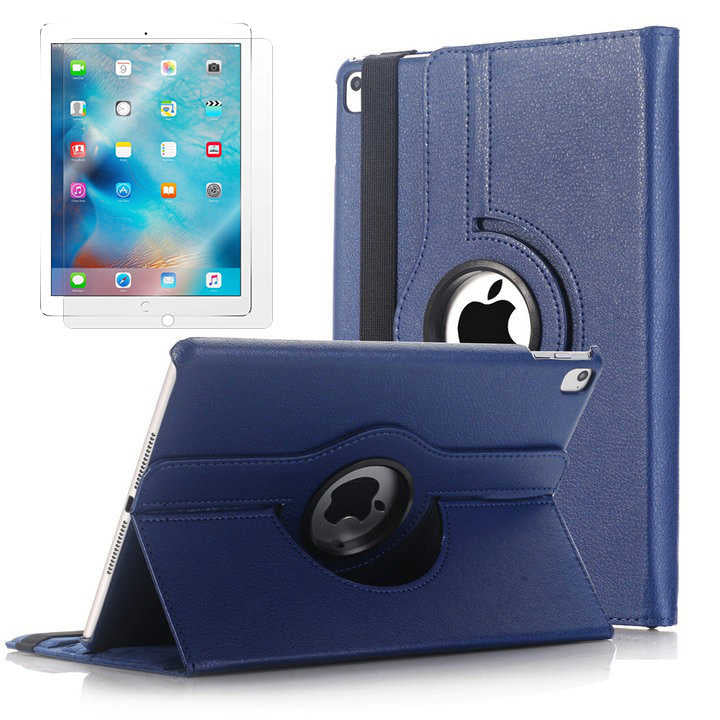 Apple iPad 9.7 2017 (5.Nesil) Zore Dönebilen Standlı Kılıf Lacivert