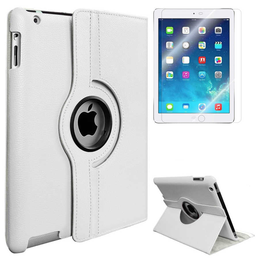 Apple iPad Mini 2 3 Zore Dönebilen Standlı Kılıf Pembe Koyu