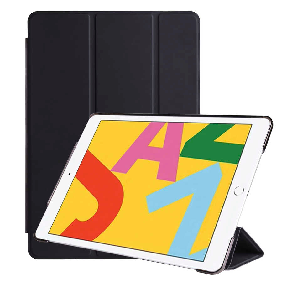 Apple iPad Pro 10.5 (7.Nesil) Zore Smart Cover Standlı 1-1 Kılıf Siyah