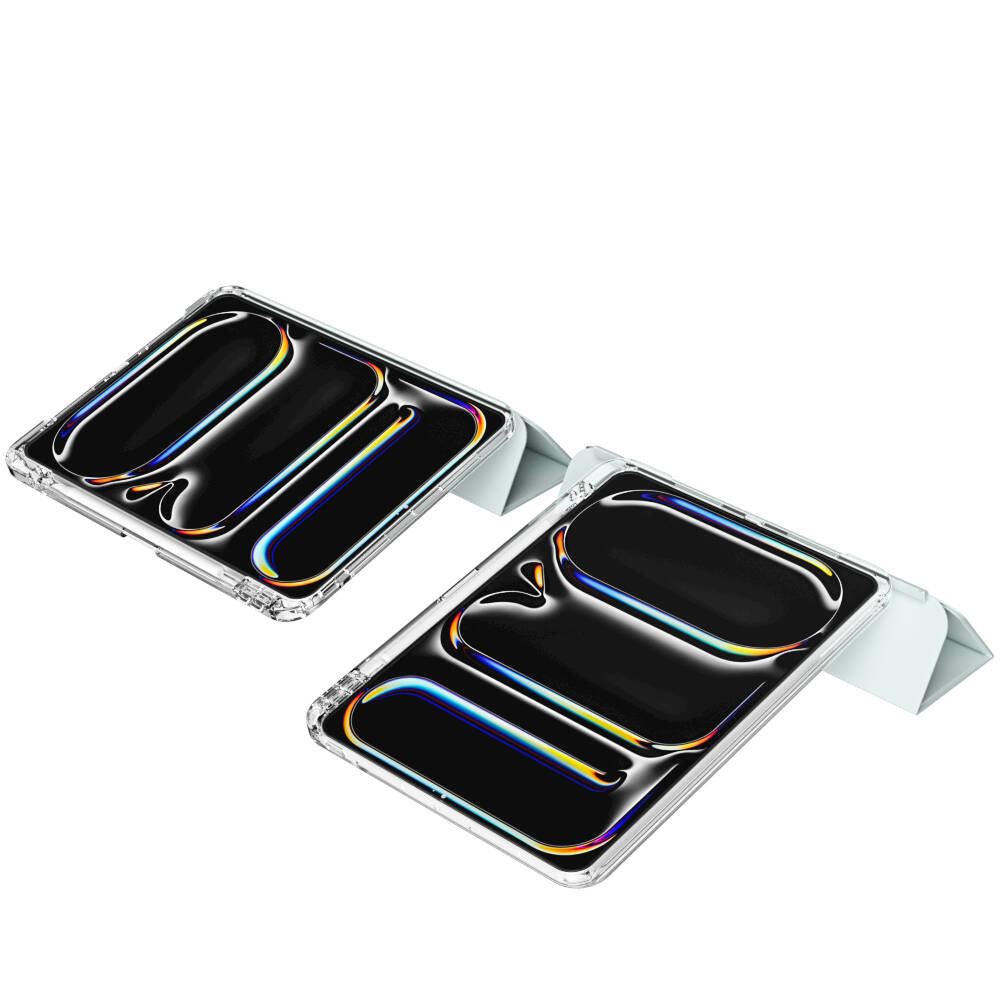 Apple iPad Pro 11 2024 Kılıf Magnetik Ayrılabilen Airbagli Zore Sliding Tablet Kılıfı Pembe Açık