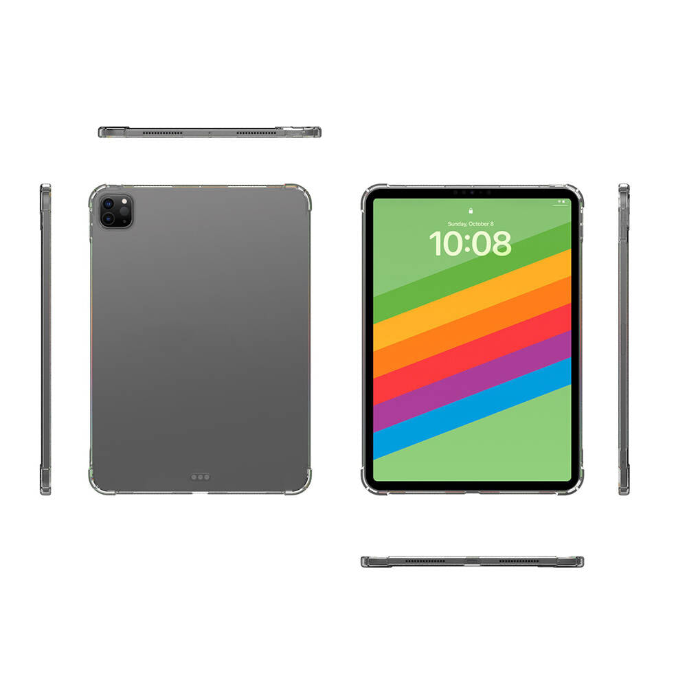 Apple iPad Pro 11 2024 Kılıf Zore Tablet Nitro Anti Shock Silikon Kapak Şeffaf