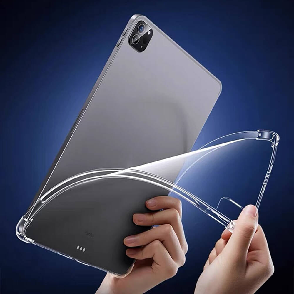 Apple iPad Pro 11 2024 Kılıf Zore Tablet Nitro Anti Shock Silikon Kapak Şeffaf