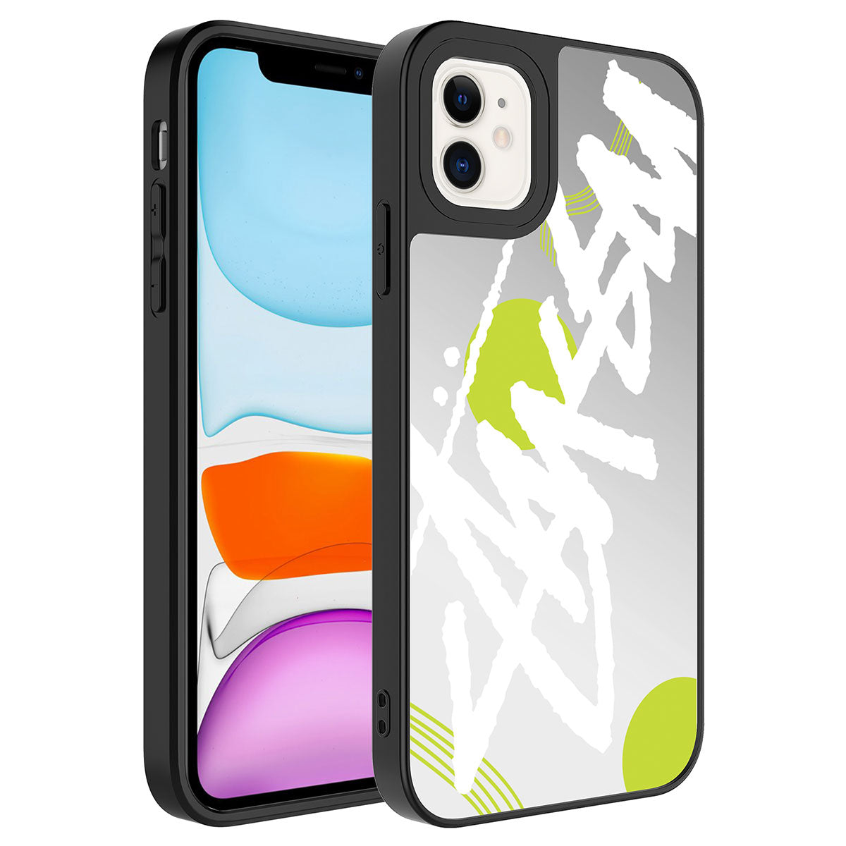 Apple iPhone 11 Kılıf Aynalı Desenli Kamera Korumalı Parlak Zore Mirror Kapak Yazı