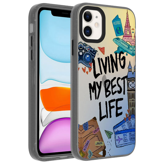 Apple iPhone 11 Kılıf Desenli Zore Dragon Sert Kapak Seyahat