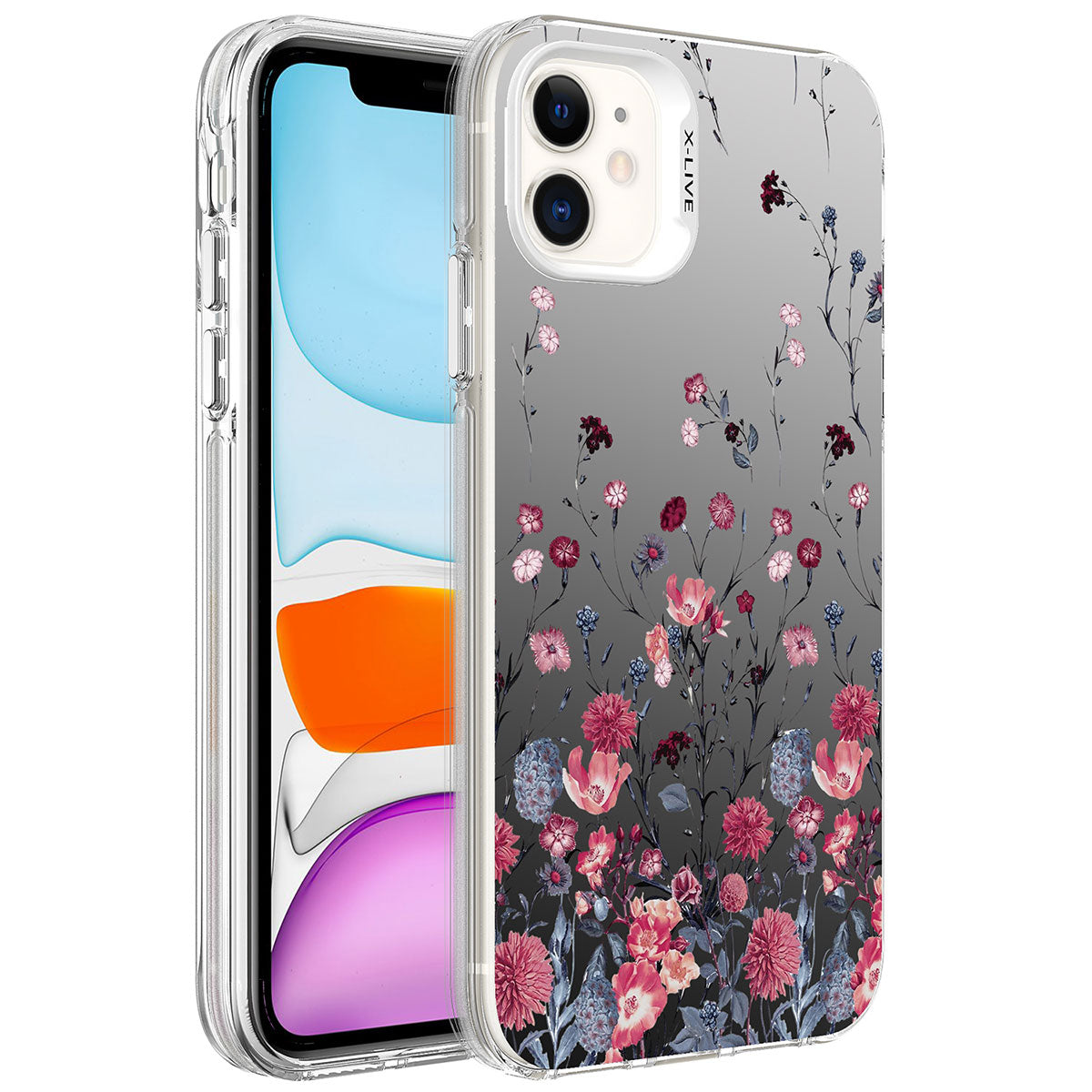 Apple iPhone 11 Kılıf Desenli Zore Silver Sert Kapak You