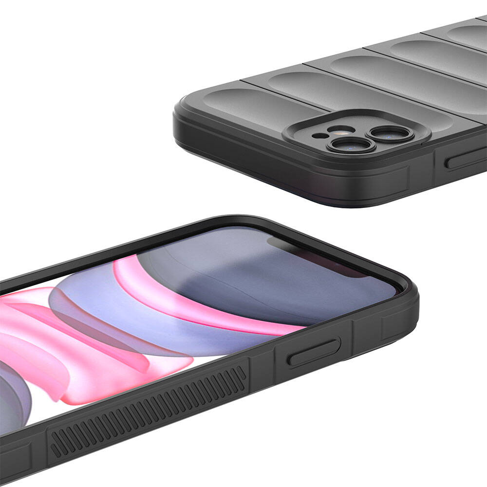 Apple iPhone 11 Kılıf Esnek TPU Oyuklu Arka Yüzey Tasarımlı Zore Etnik Silikon Kapak Kırmızı