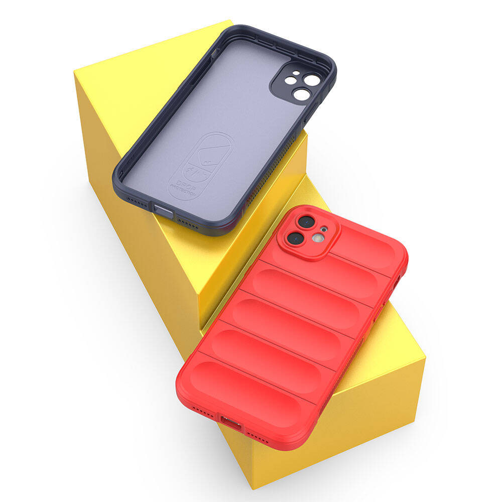 Apple iPhone 11 Kılıf Esnek TPU Oyuklu Arka Yüzey Tasarımlı Zore Etnik Silikon Kapak Kırmızı