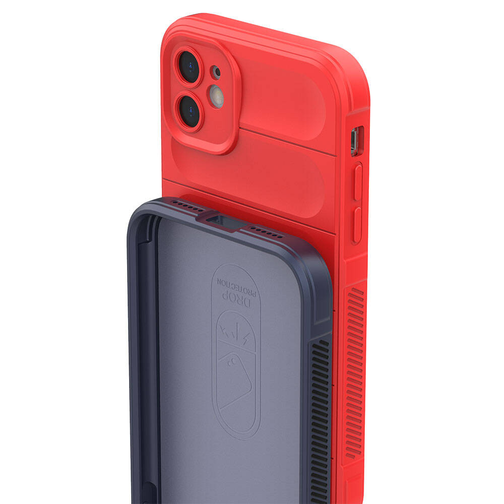 Apple iPhone 11 Kılıf Esnek TPU Oyuklu Arka Yüzey Tasarımlı Zore Etnik Silikon Kapak Lacivert