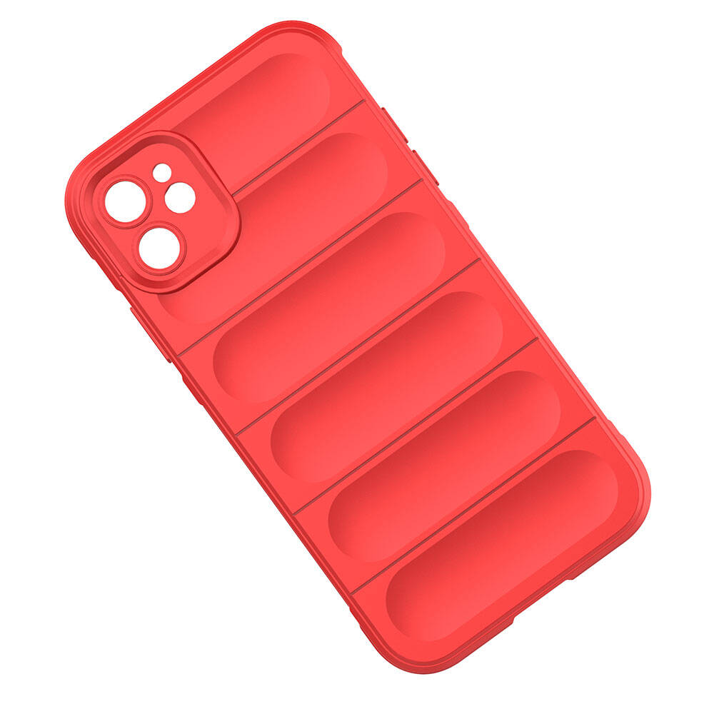 Apple iPhone 11 Kılıf Esnek TPU Oyuklu Arka Yüzey Tasarımlı Zore Etnik Silikon Kapak Kırmızı