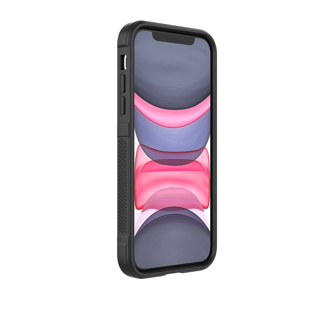 Apple iPhone 11 Kılıf Esnek TPU Oyuklu Arka Yüzey Tasarımlı Zore Etnik Silikon Kapak Kırmızı