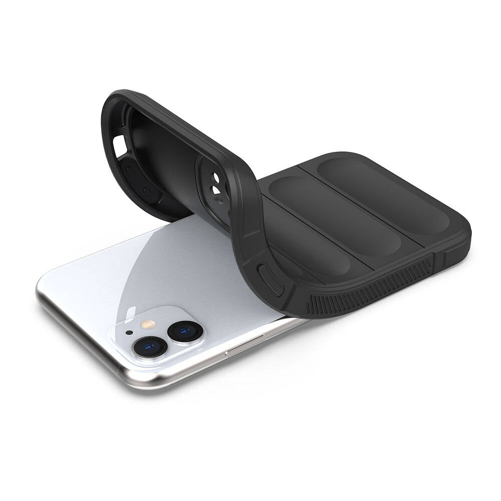 Apple iPhone 11 Kılıf Esnek TPU Oyuklu Arka Yüzey Tasarımlı Zore Etnik Silikon Kapak Kırmızı