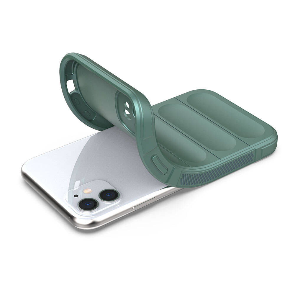 Apple iPhone 11 Kılıf Esnek TPU Oyuklu Arka Yüzey Tasarımlı Zore Etnik Silikon Kapak Kırmızı