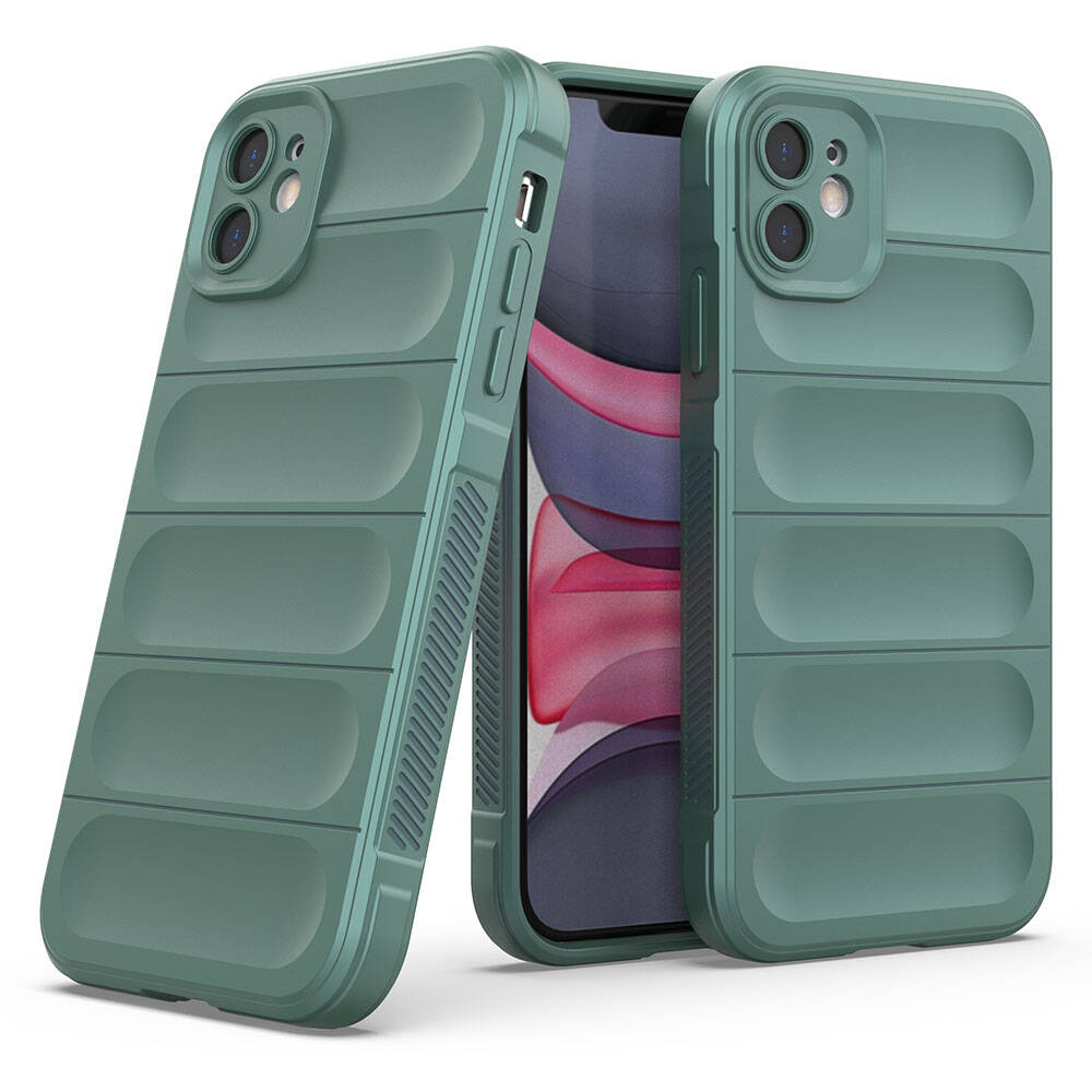 Apple iPhone 11 Kılıf Esnek TPU Oyuklu Arka Yüzey Tasarımlı Zore Etnik Silikon Kapak Kırmızı
