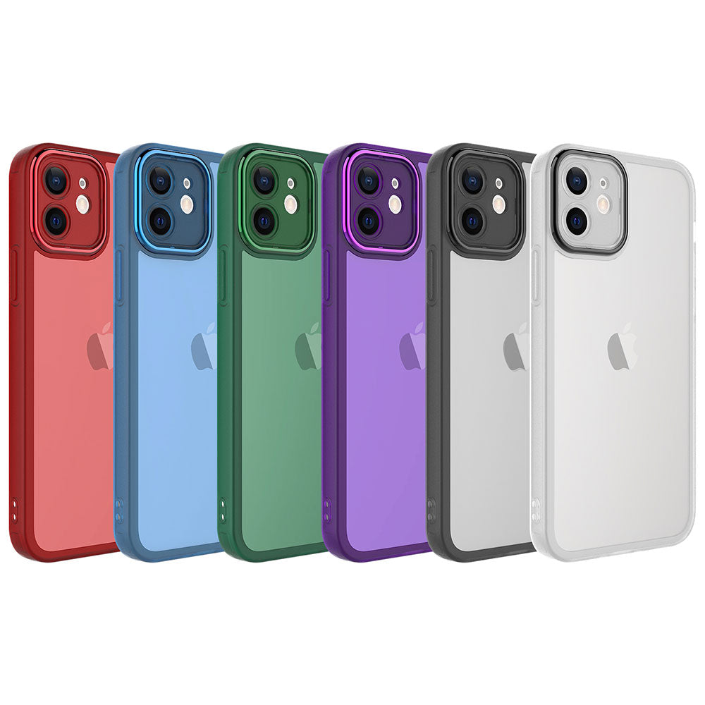 Apple iPhone 11 Kılıf Kamera Korumalı Transparan Zore Post Kapak Derin Mor