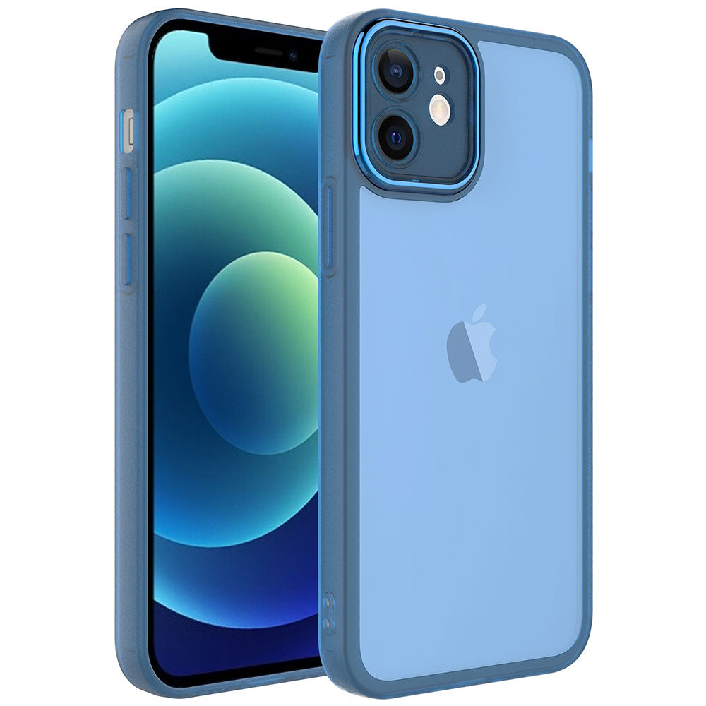 Apple iPhone 11 Kılıf Kamera Korumalı Transparan Zore Post Kapak Mavi