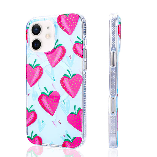 Apple iPhone 11 Kılıf Magsafe Şarj Özellikli Zore Stilo Kapak Pembe-Mavi