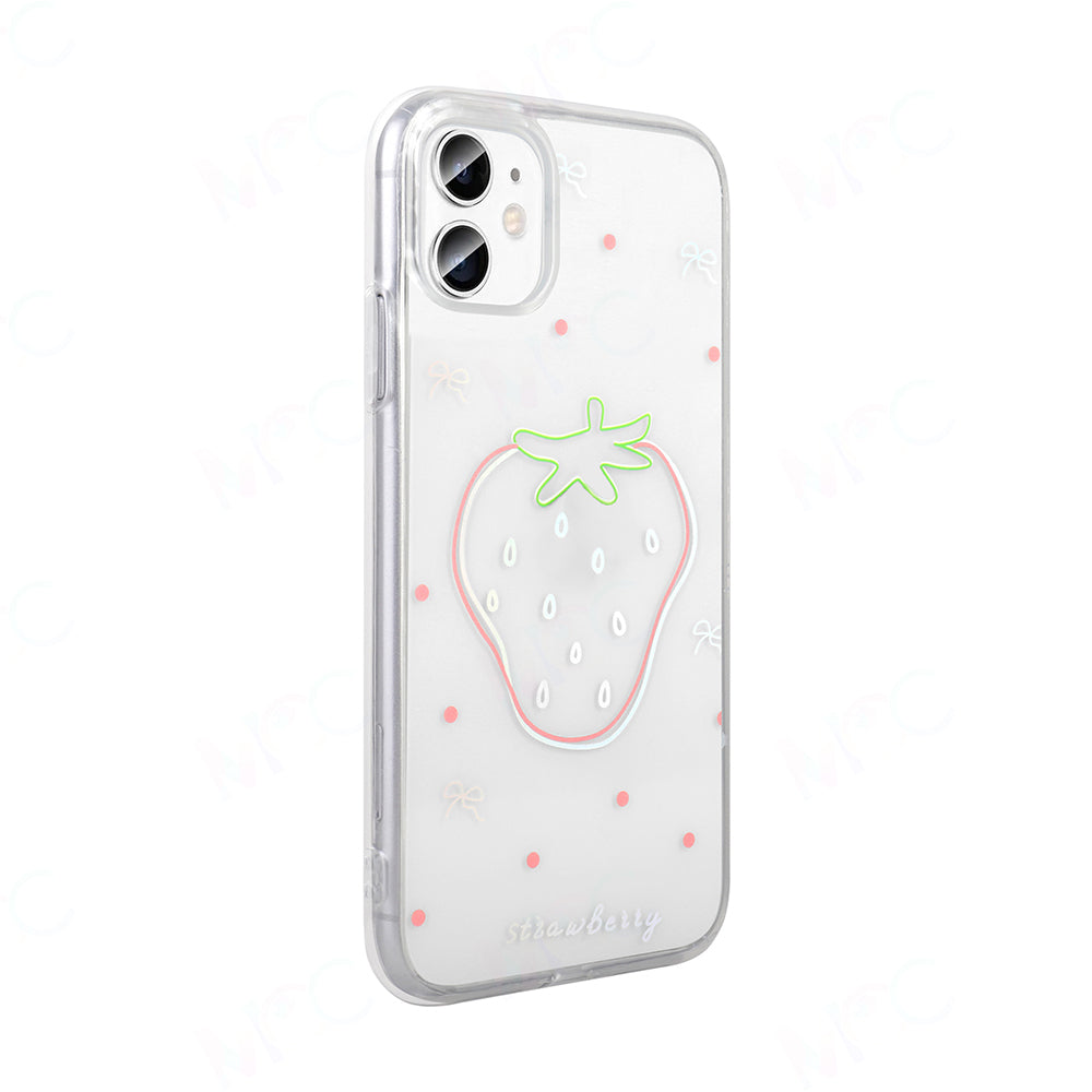 Apple iPhone 11 Kılıf Şeffaf Figürlü Zore Folk Sert Kapak Kalp