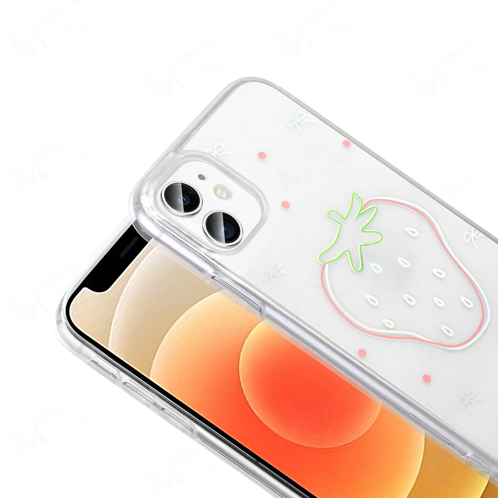 Apple iPhone 11 Kılıf Şeffaf Figürlü Zore Folk Sert Kapak Kalp