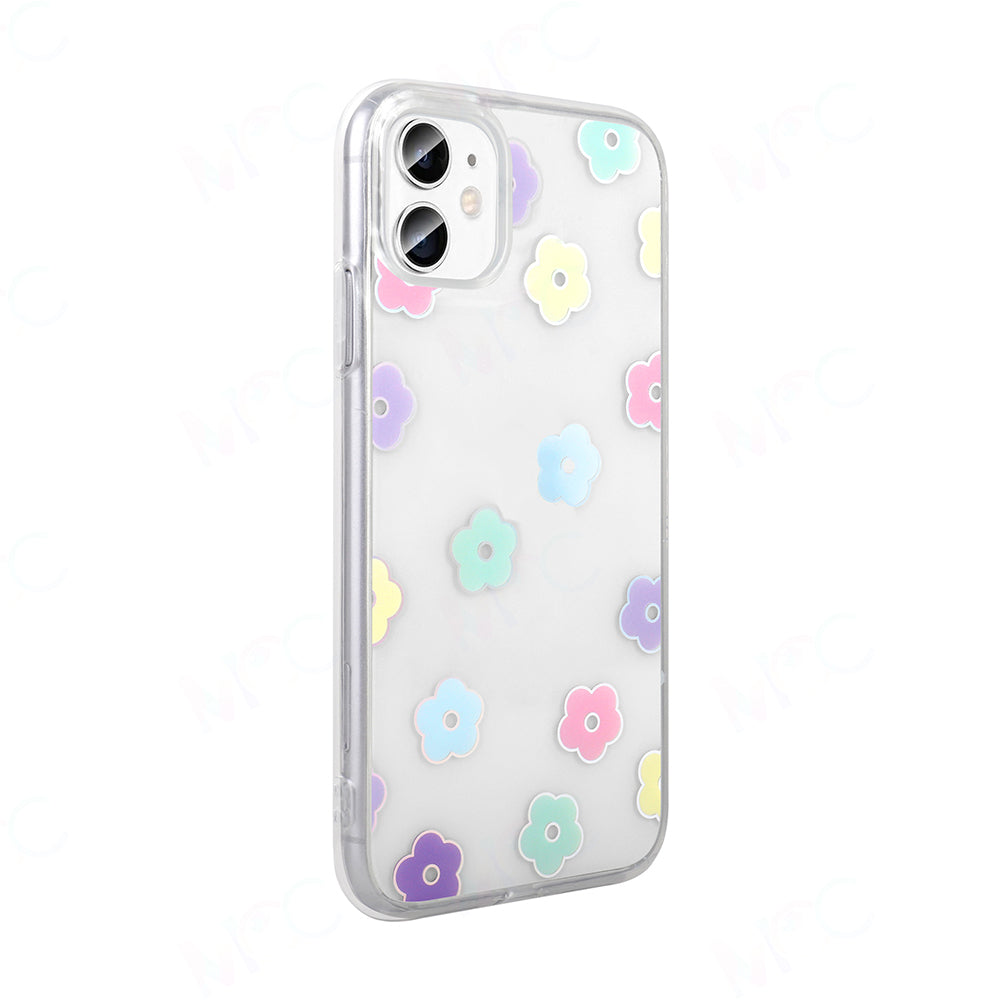 Apple iPhone 11 Kılıf Şeffaf Figürlü Zore Folk Sert Kapak Kalp