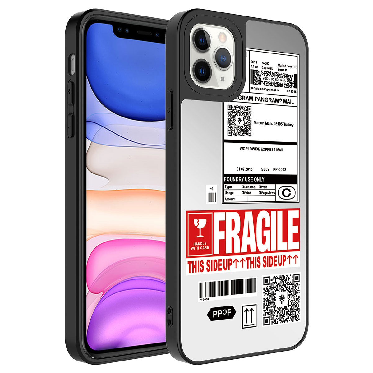 Apple iPhone 11 Pro Kılıf Aynalı Desenli Kamera Korumalı Parlak Zore Mirror Kapak Fragile