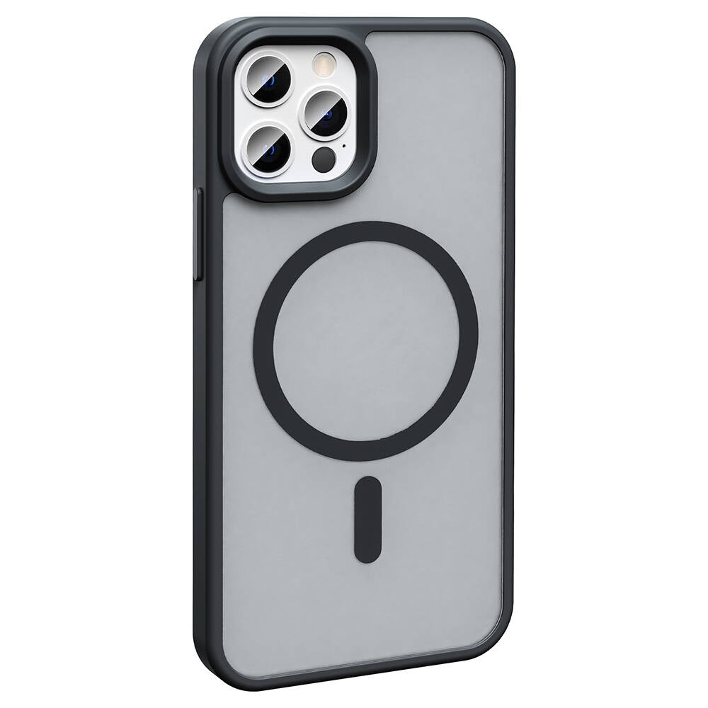 Apple iPhone 11 Pro Max Kılıf Magsafe Şarj Özellikli Mat Arka Yüzey Zore Sio Kapak Siyah