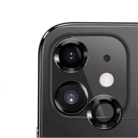 Apple iPhone 12 Mini Zore CL-12 Premium Safir Parmak İzi Bırakmayan Anti-Reflective Kamera Lens Koruyucu Kırmızı