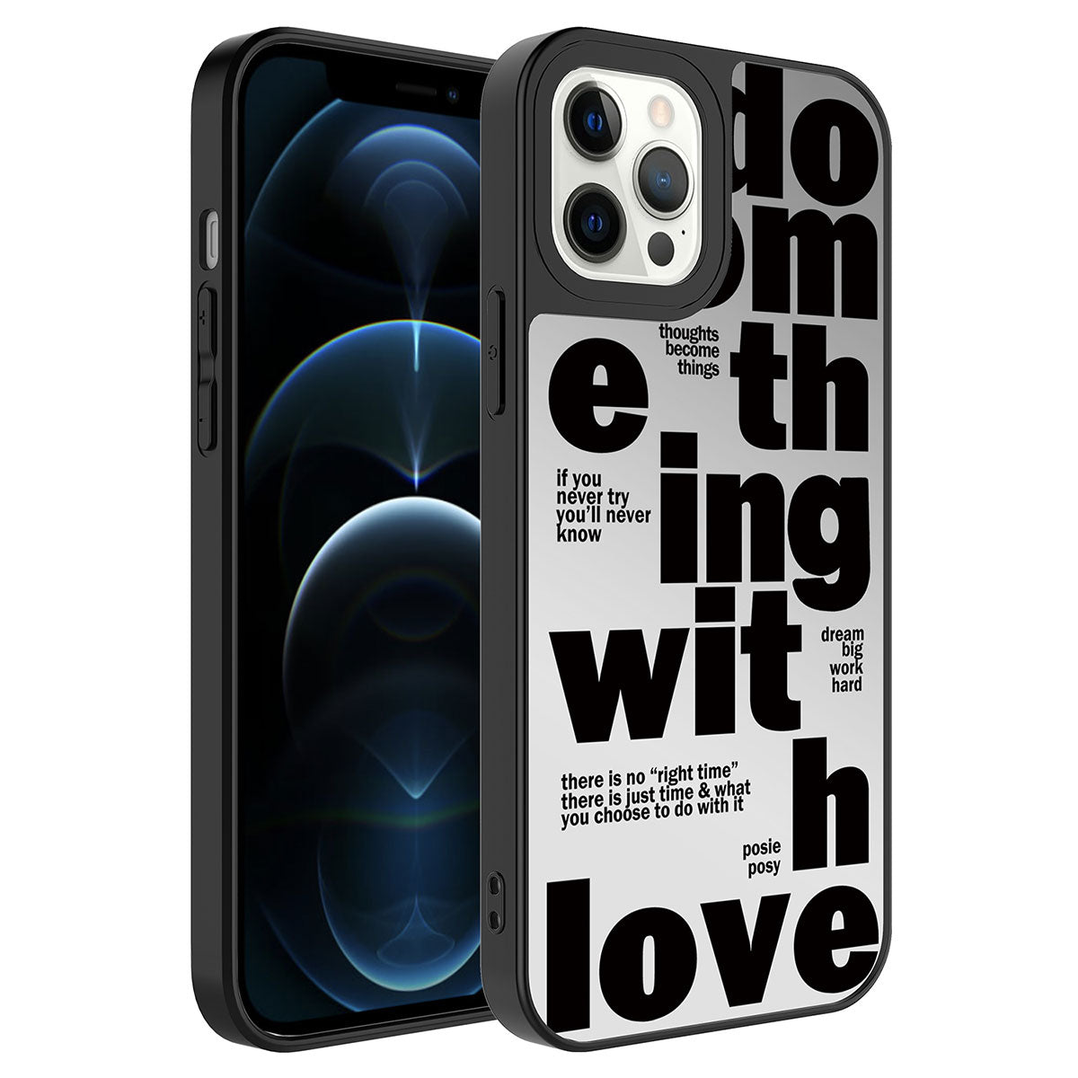 Apple iPhone 12 Pro Kılıf Aynalı Desenli Kamera Korumalı Parlak Zore Mirror Kapak Pati