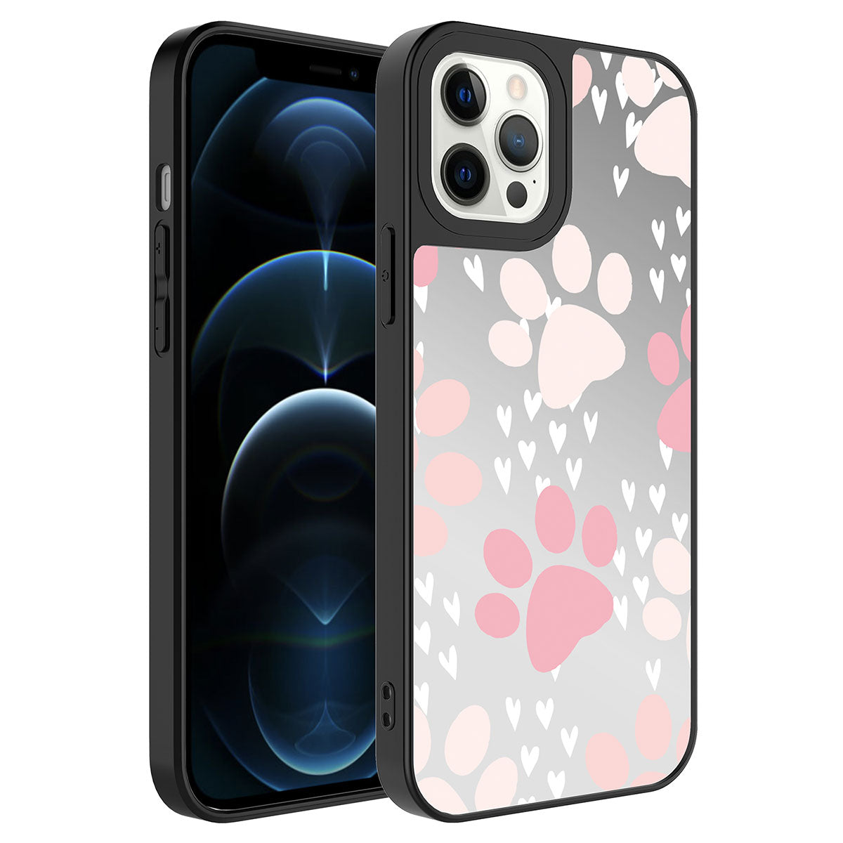 Apple iPhone 12 Pro Kılıf Aynalı Desenli Kamera Korumalı Parlak Zore Mirror Kapak Pati