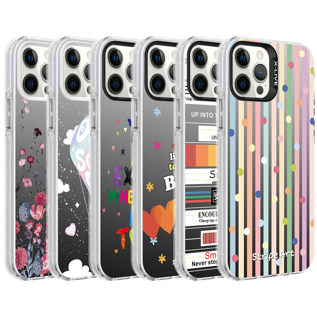 Apple iPhone 12 Pro Max Kılıf Desenli Zore Silver Sert Kapak Noktalar