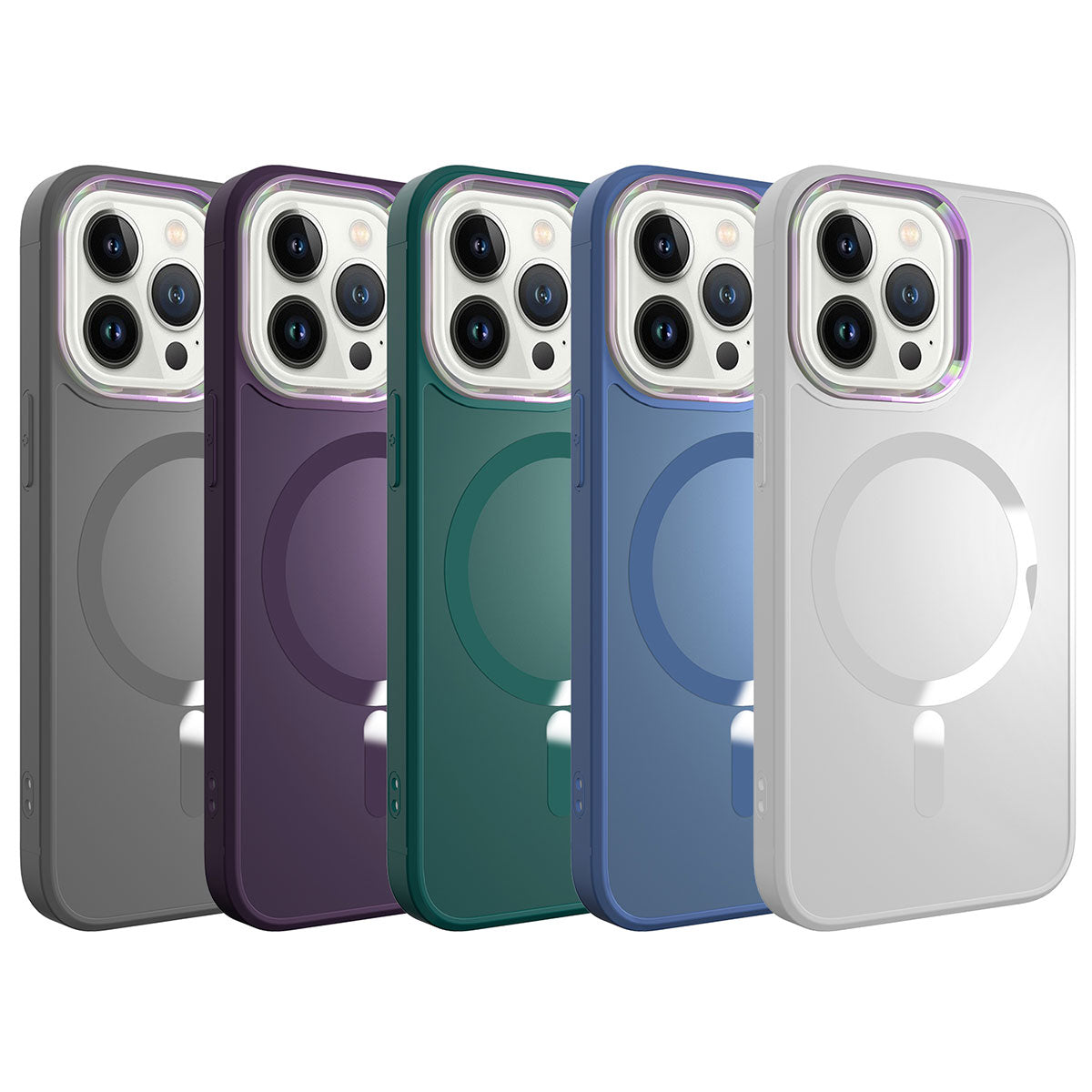 Apple iPhone 12 Pro Max Kılıf Magsafe Wireless Şarj Özellikli Zore Stil Kapak Koyu Yeşil