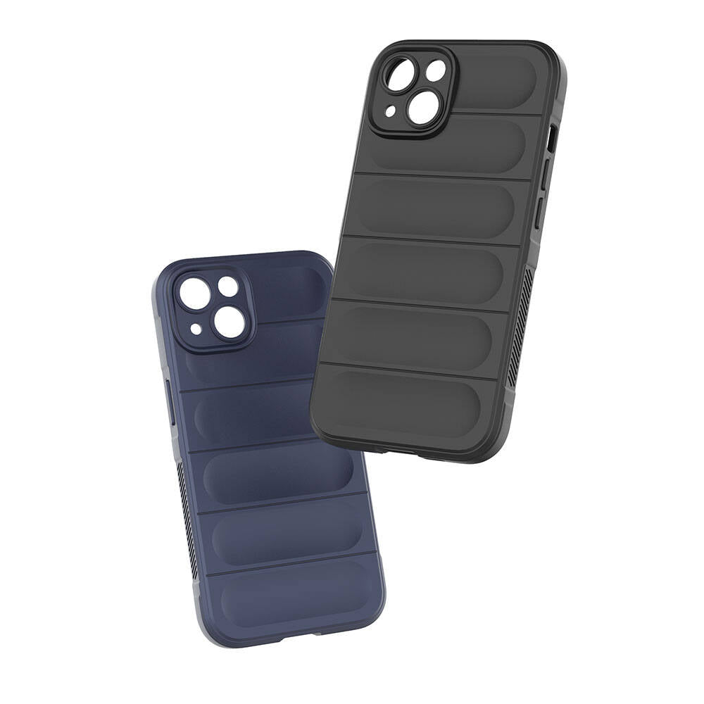 Apple iPhone 13 Kılıf Esnek TPU Oyuklu Arka Yüzey Tasarımlı Zore Etnik Silikon Kapak Siyah