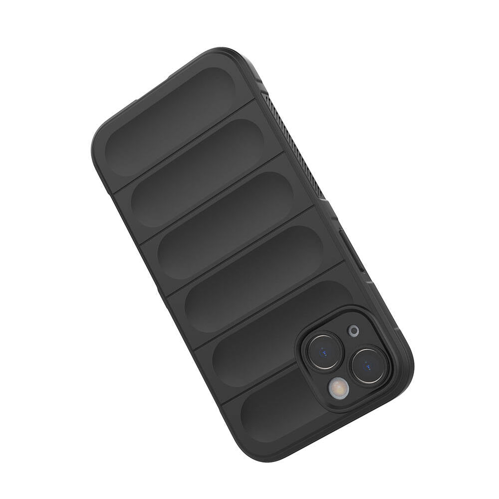 Apple iPhone 13 Kılıf Esnek TPU Oyuklu Arka Yüzey Tasarımlı Zore Etnik Silikon Kapak Lacivert