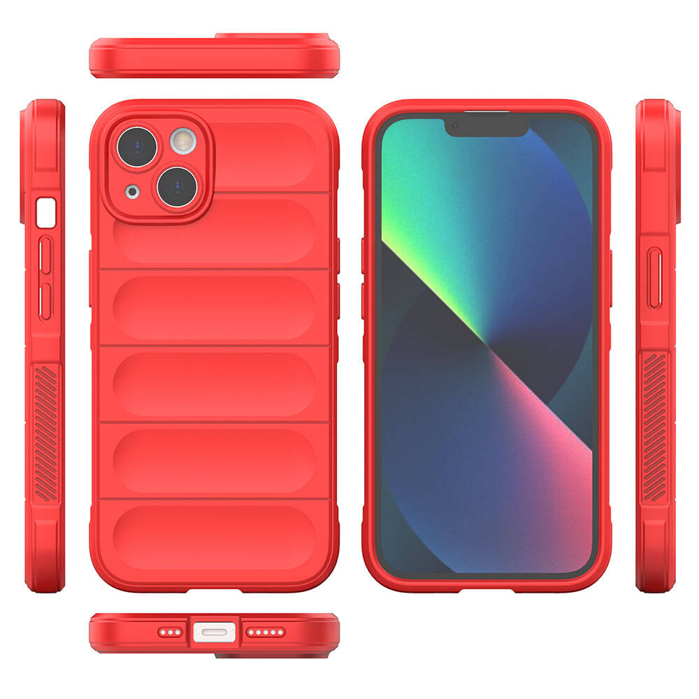 Apple iPhone 13 Kılıf Esnek TPU Oyuklu Arka Yüzey Tasarımlı Zore Etnik Silikon Kapak Siyah